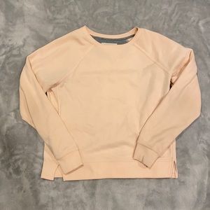 pink crew neck sweatshirt
